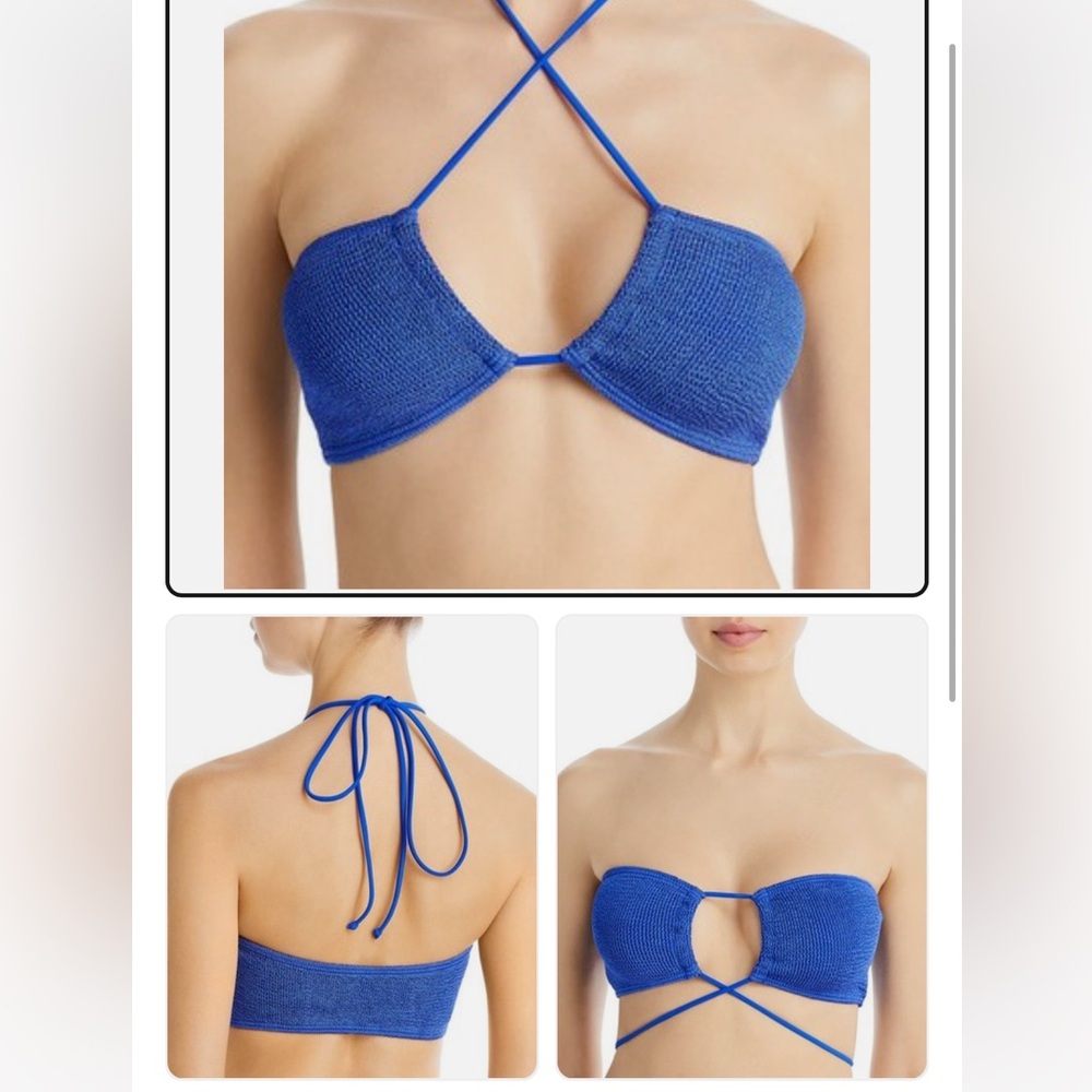 NWT BOND-Eye Margarita Bandeau Lapis Shimmer Top

One size